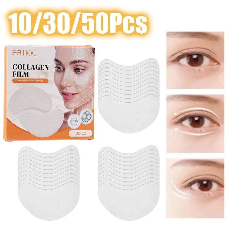 Collagen Film Korea Collagen Soluble Patches Film Anti Aging Eye Mask Wrinkles Remover Moisturizing Face Lifting